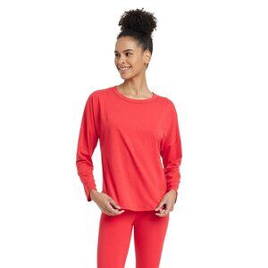 NWT All In Motion Womens Leggings-Friendly Long Sleeve Top 90612561 Red XS